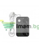 Разклонител с 3 гнезда и 6 USB порта за бързо зареждане